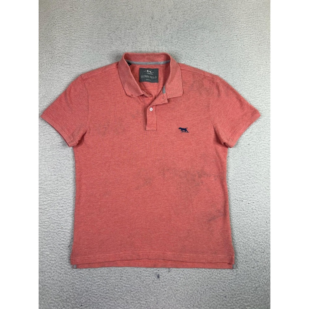 Rodd & Gunn Gunn Polo Shirt Mens Medium Coral Cotton Dog Logo Sports Fit KP0005